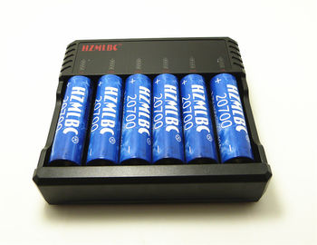China Plastic 6 Bay Universal Li Ion Battery Charger For Electronic Cigarette Vapes supplier