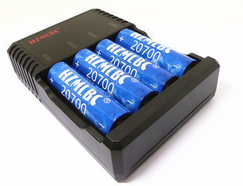 China Durable E Cig Battery Charger 18650 20700 Battery Charger 4 Channel Black Color supplier