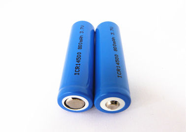 China Flashlight Small Lipo Battery , 14500 Rechargeable Lithium Ion Battery 3.6v / 3.7v 800mah supplier