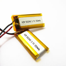 China 502040 350mah Lithium Polymer Battery For Small Smart Biosensor Long Cycle Life supplier