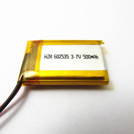 China Notebook Tablet 3.7 V 500mah Lipo Battery , Lithium Ion Polymer Rechargeable Battery 602535 supplier