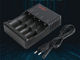 Torch Lamp 4 Bay 18650 Battery Charger With Short Circuit Protector Black Color supplier