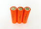 Orange 18650 Flat Top Battery , LED Light 3.7 V 2000mah Li Ion Battery supplier
